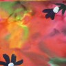 Batiks-043- Coral Batik with painted flower design - BACK IN STOCK JULY 6