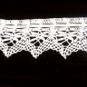 1 7/8 White Cotton Ribbon-threaded Lace - 3 yards"