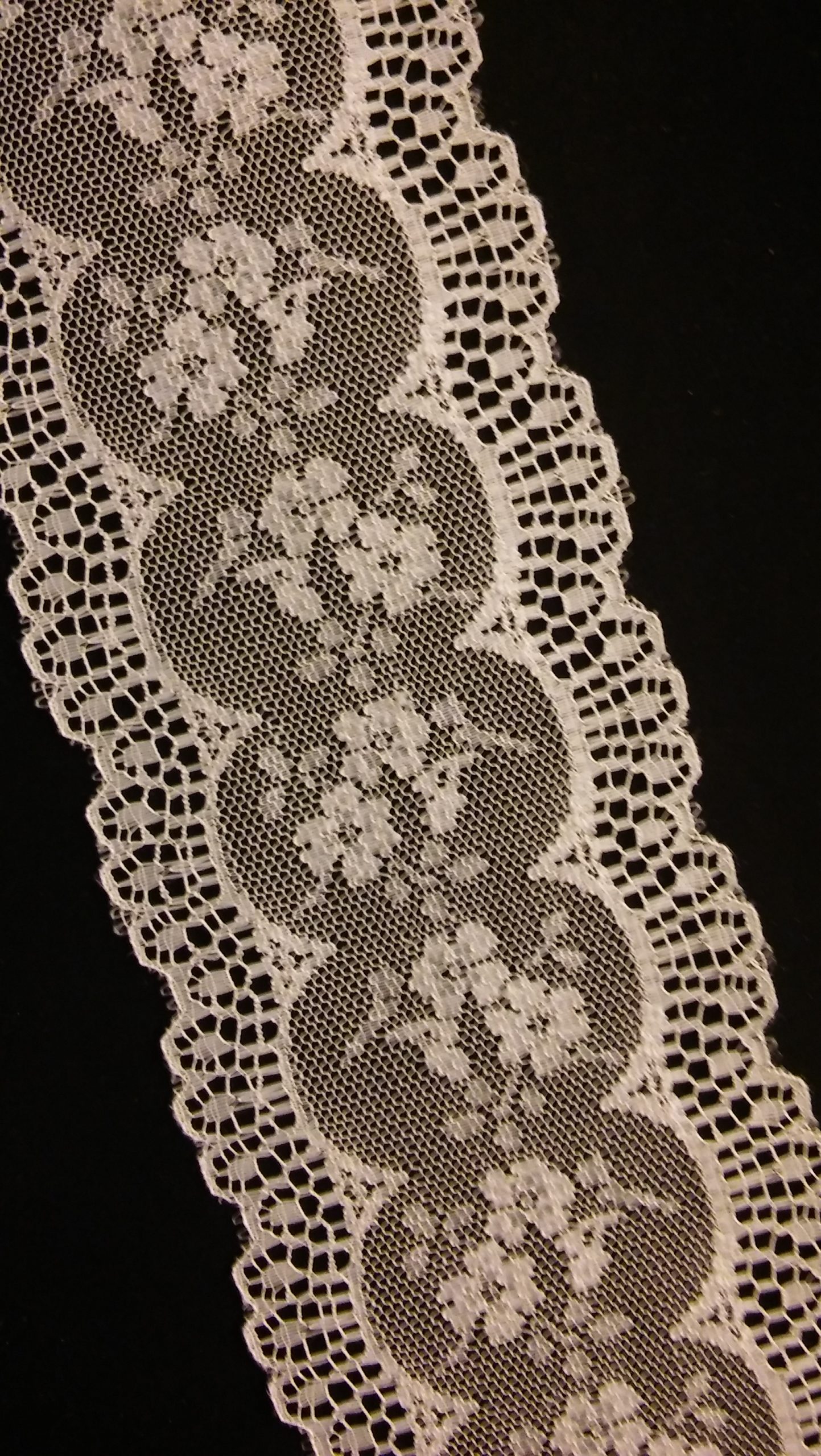 9” wide Vintage Lace Trim Stretch Galloon Embroidered Floral Scalloped Lace  by the Yard #1137
