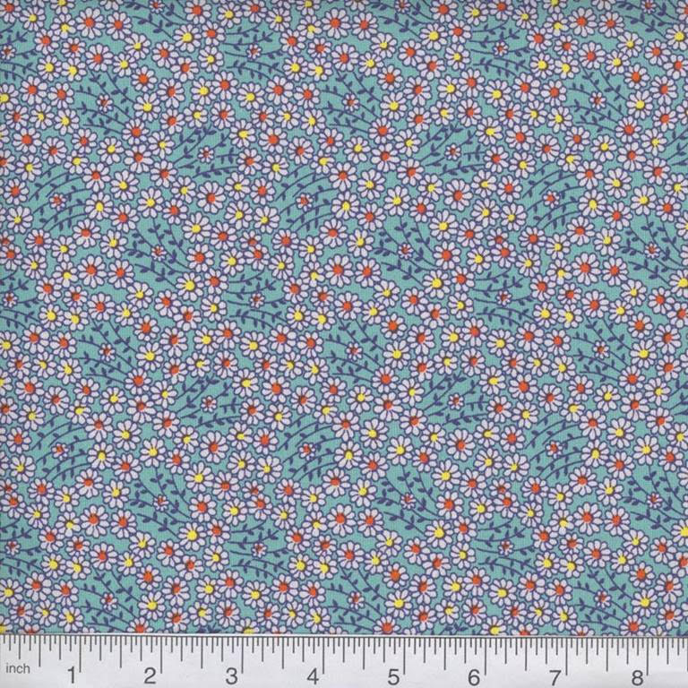 Blue Calico Fabric